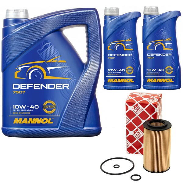 MotoröL Set Mannol 10W-40 API SN 7 Liter + ÖLfilter FüR Mercedes C-Klasse GLA-image