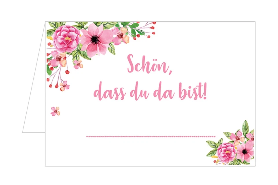 50 Tischkarten Platzkarten Namenskarten Hochzeit Geburtstag Konfirmation (20070)