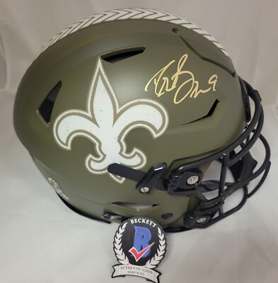 Drew Brees Signed Saints Authentic Salute Flex FS Football Helmet