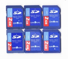Lot Of 6x Core Micro 2GB SD Camera Memory Cards