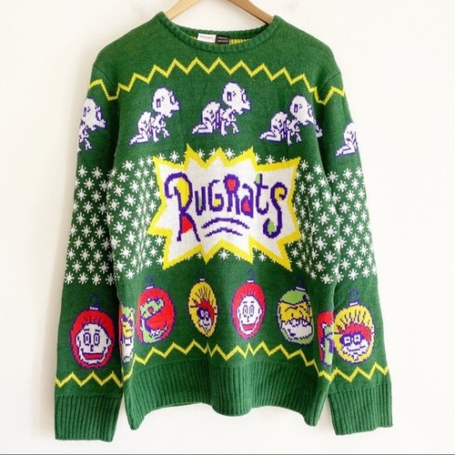 Rugrats Christmas Sweater Mens MEDIUM 