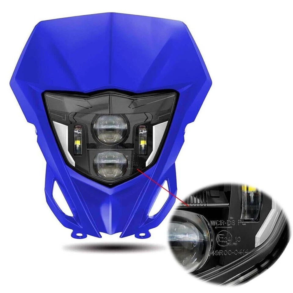 Faro LED de motocross para Yamaha WR450 WR250 YZ TTR WR 110 125 250 400 426 450 Foto 3 de 4