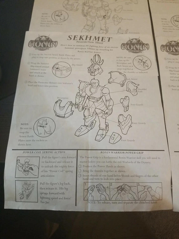 Ronin Warriors 1995 Playmates * Lote de direcciones * Anubis Sekhmet Cale Dais Rowen Foto 2 de 4