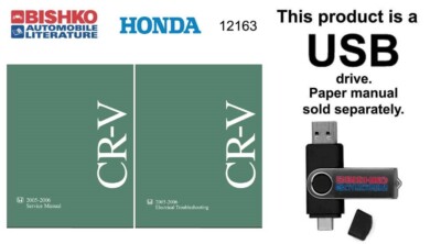 2005 2006 Honda CR-V Shop Service Repair Manual USB Drive w/ ETM Manual