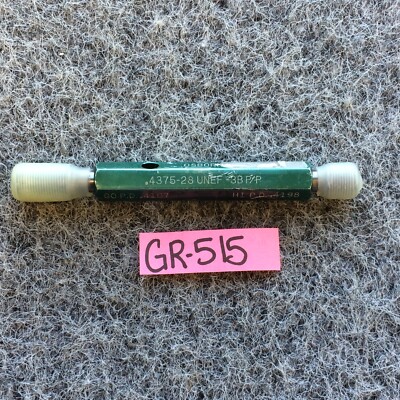 7/16 28 UNEF 3B P/P THREAD PLUG GAGE .4375 GO NO GO P.D.'S = .4167 & .4198 CHECK