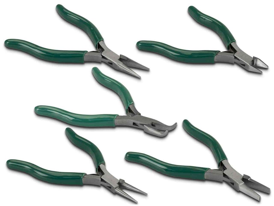 Jewellers Pliers Kit In Protective Canvas Storage Wrap 5 X120mm