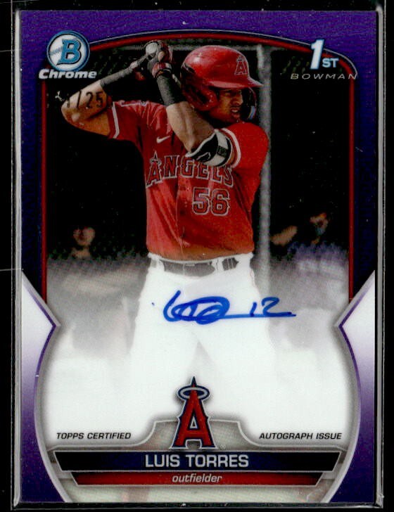 L6,187 - 2023 Bowman Chrome Prospect Auto Purple #CPALT Luis Torres /250