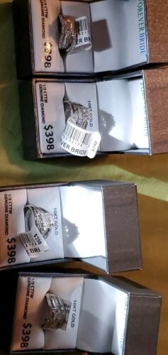 Anillo de compromiso de oro blanco de 10k y diamantes genuinos de 1/3 CTTW NUEVO EN CAJA. - Imagen 14 de 15