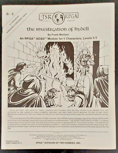 TSR RPGA Module R2 The Investigation of Hydell , vintage, Dungeons and Dragons - Picture 3 of 8