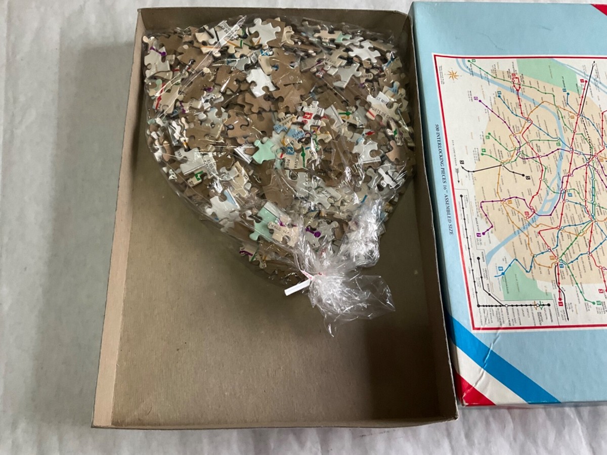 Complete ! Paris Subway Map *500 Piece Puzzle* France Train Le