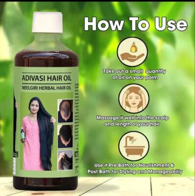 Huile Capillaire Adivasi Neelgiri - Infusion De 108 Herbes - 100ml - Pour Croissance Cheveux - Neuf - Valide Jusqu'à Déc. 2027