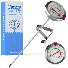 Candy Thermometer with Pot Clip - Deep Fry Oil Thermometer for Frying and Candle