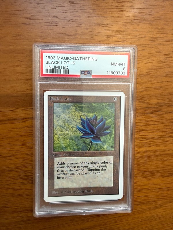 1993 MTG UNLIMITED BLACK LOTUS PSA 8