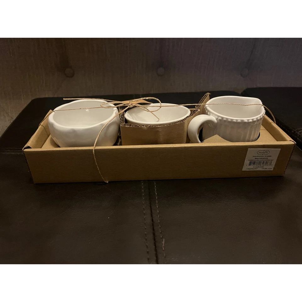 Mud Pie Thanksgiving Accessories Set Gravy Cranberry Pumpkin Dip Bowls - Image 4 of 4