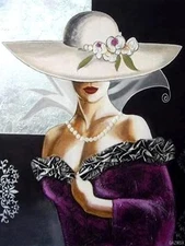 QAZWSX DIY 5D Lady Diamond Painting Kits for Adults Full Drill Diamond Painti...