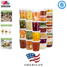 Clear 60 Set Deli Containers, Leak-Proof & Stackable for Effortless Organization