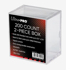 Ultra Pro: 200 Count 2-Piece Clear Trading Collectable Card Storage Box
