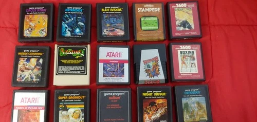 Atari 2600 Lot 4 of 5. 15 games. Radar Lock, Spiderman, Raiders Lost Ark TESTED