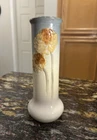 Weller ETNA  Art Pottery  Vase Shaded Cream & Grey, Raised Carnations  c1906