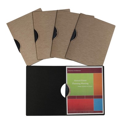 C-Line Modern Metallic Executive Report Cover, Blackened Bronze, Pack of 5