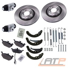 BREMSENSATZ BREMSEN SET VORNE +BREMSBACKENSATZ HINTEN FÜR SKODA OCTAVIA 1U 99-10