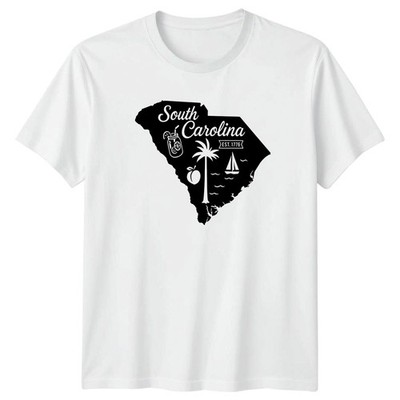 South Carolina Est 1776 State Map Herren Damen T-Shirt Grafik Tee Unisex