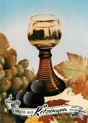 Kitzingen Main Wine Glass Grapes