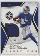 2019 Panini Limited Limitless Materials 4/99 Sterling Shepard #LM-9 0rd2