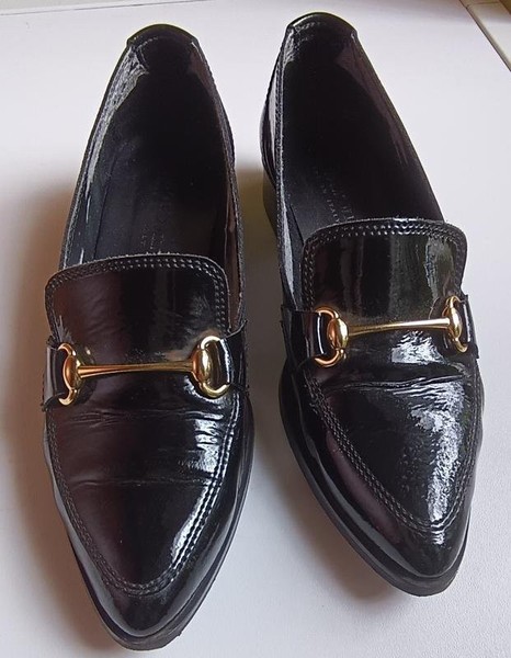 Women Carlo Pazolini Loafers Black Leather 36