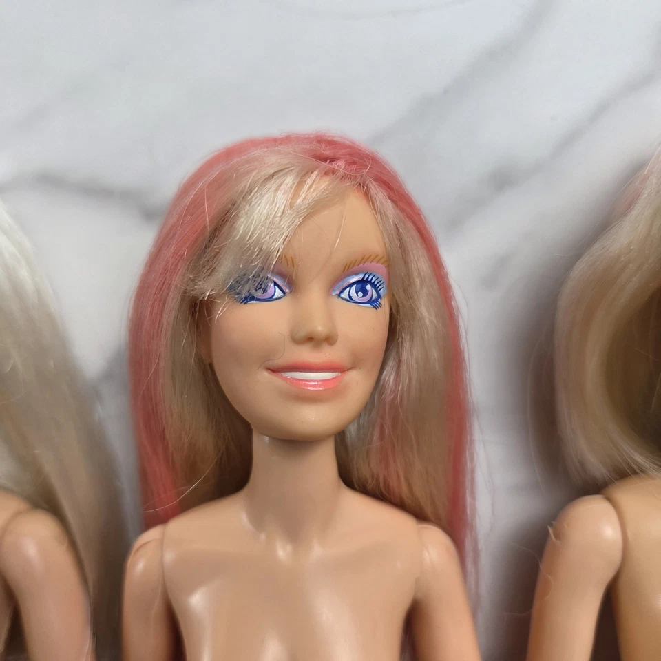 Lote de 3 muñecas Hasbro Jem & the Holograms 1985 TLC vendidas desnudas para piezas Foto 4 de 4