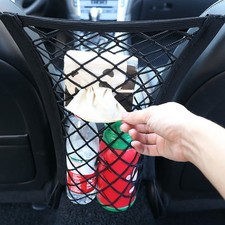 2pack Elastic Net Pocket Bag Between Car Seat Organizer Storage Mesh Cargo Net