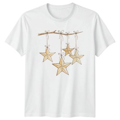 Hanging Stars Christmas Holidays Herren Damen Grafik T-Shirt