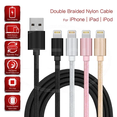 MOBIBAX Charging Cable for iPad Charger Cable Braided Nylon Durable Cable 1m / 2m / 3m