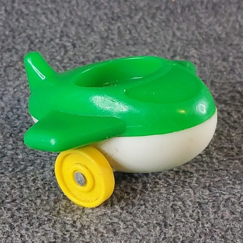 Fisher Price Little People Vintage Nursery Baby Airplane Green With 1 Figure - Picture 6 of 24