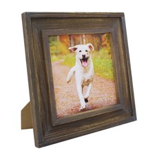 CVHOMEDECO. 8x8 Picture Frame Made of Solid Wood High Definition Glass Rustic...