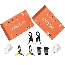 2 Set Orange Mini DVR 5.8G-FPV Video Recorder Module CVBS Signal Input Metal -US