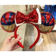Snow White Sparkle Sequins Minnie Mouse Ear Disney- Parks Princess Headband NWT