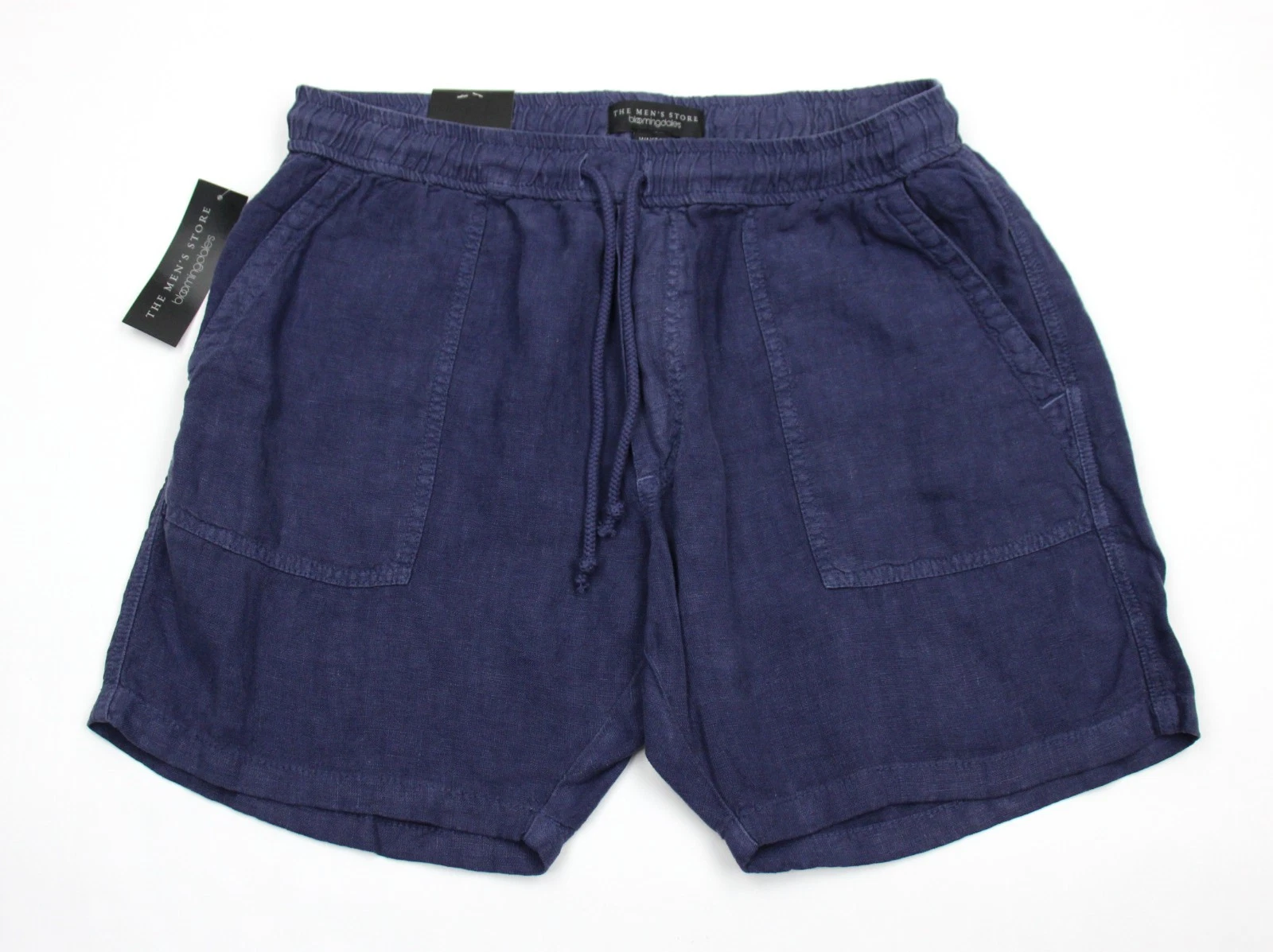 The Men's Store at Bloomingdale's Solid Linen 6" Shorts Men's 38 Navy Pull On