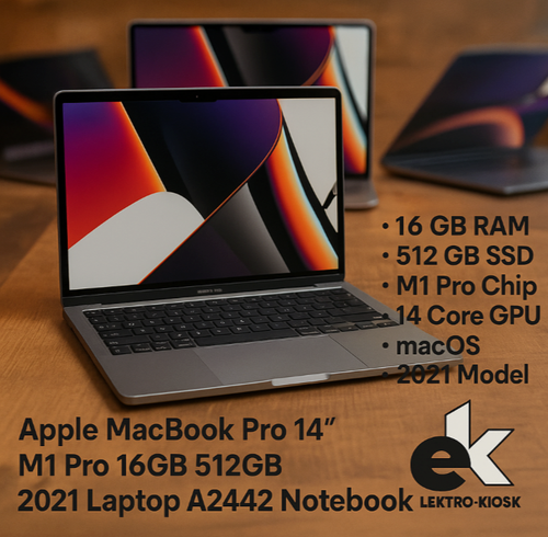 💻 Apple MacBook Pro 14" | M1 Pro 16GB 512GB | MAC A2442 Laptop 2021 ✅ Händler