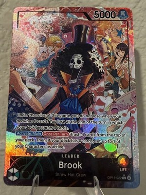 OP15-022 Brook Alt Art Leader Adventure on Kami's Island One Piece