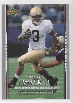 2007 Upper Deck First Edition Rookie Darius Walker #122 Rookie RC 0a1