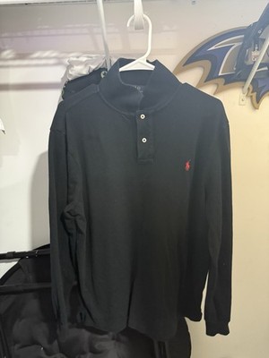 Polo Ralph Lauren Classic Fit Black Long Sleeve Polo Shirt Men's