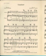 Frederick LOEWE - SALUTE TO SPRING: Somehow - Earle Crooker - 1937 Broadway
