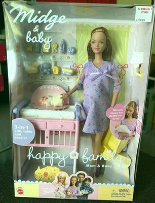 Barbie Happy Family Pregnant Midge Baby 2002 NIB Mattel 56663 Rare Pulled