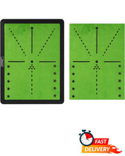 Golf Swing Practice Hitting Mat with Swing Path Feedback Anti-Slip Rubber Base