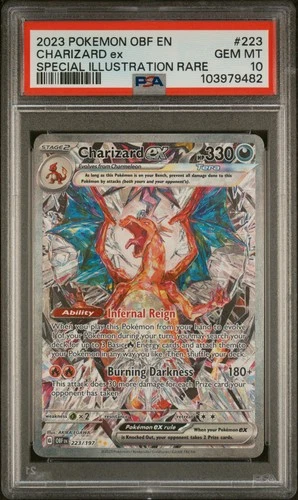 2023 POKEMON OBF EN-OBSIDIAN FLAMES #223 CHARIZARD EX PSA 10