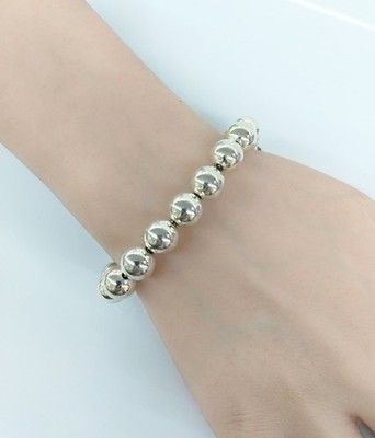 Tiffany & Co HardWear 10mm Bead Ball Sterling Silver Bracelet 7