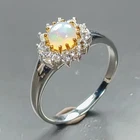 Jewelry gemstone Natural Opal Ring 925 Sterling Silver Size 7 /R471974