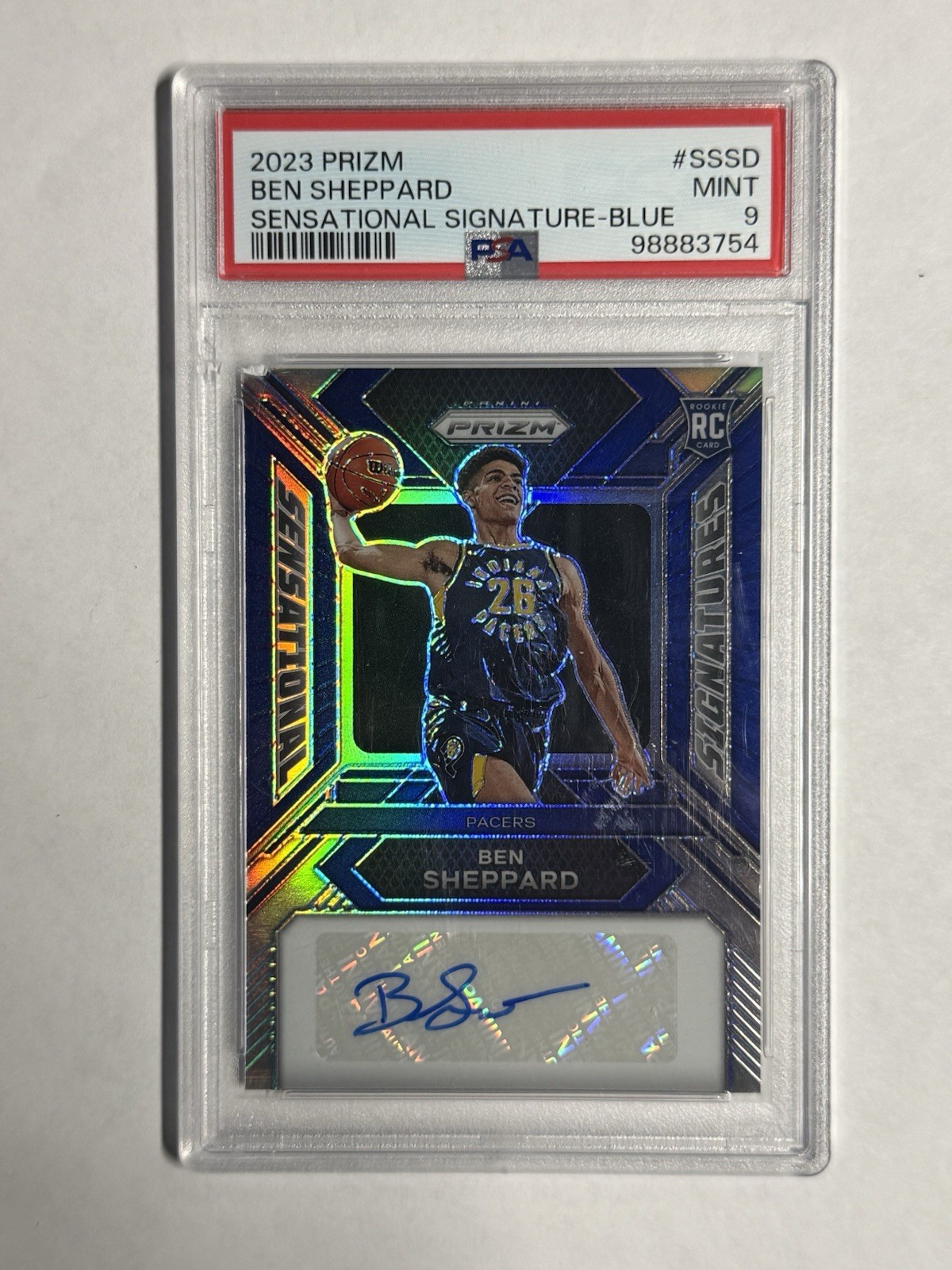 2023-24 Panini Prizm - Sensational Signatures Ben Sheppard #SS-SD Choice Blue...