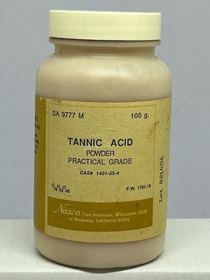 Vintage Nasco Tannic Acid Powder Apothecary 100g